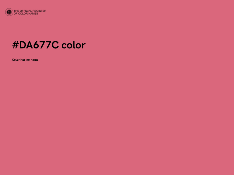 #DA677C color image
