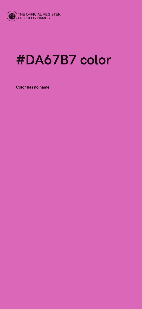 #DA67B7 color image