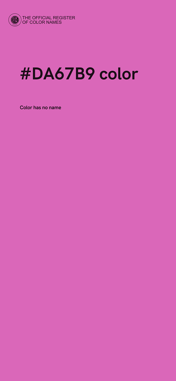 #DA67B9 color image