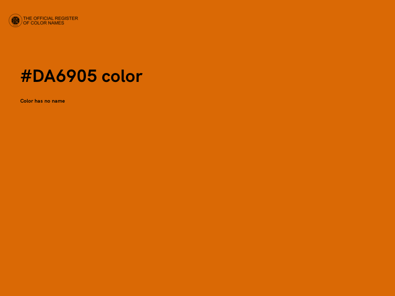 #DA6905 color image