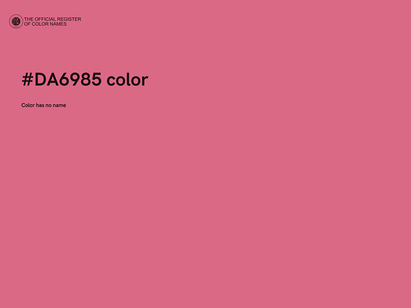 #DA6985 color image