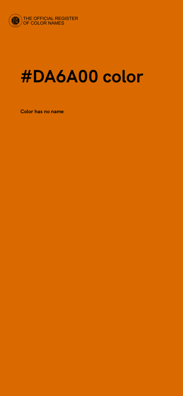 #DA6A00 color image