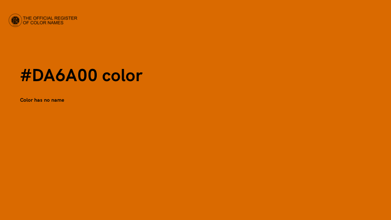 #DA6A00 color image