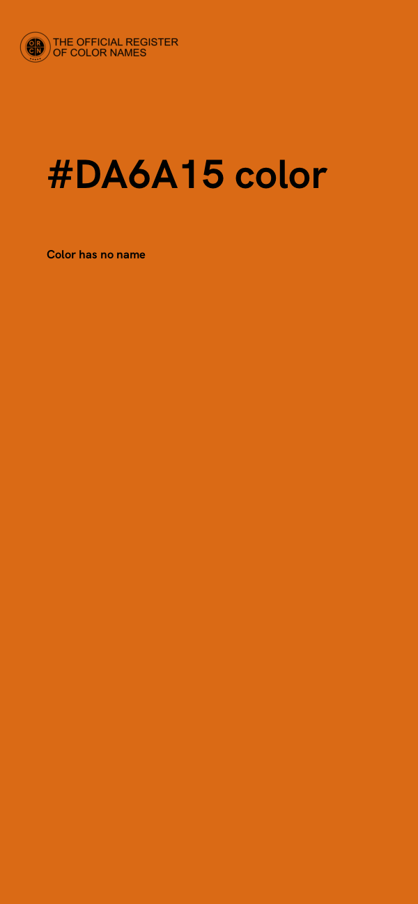 #DA6A15 color image
