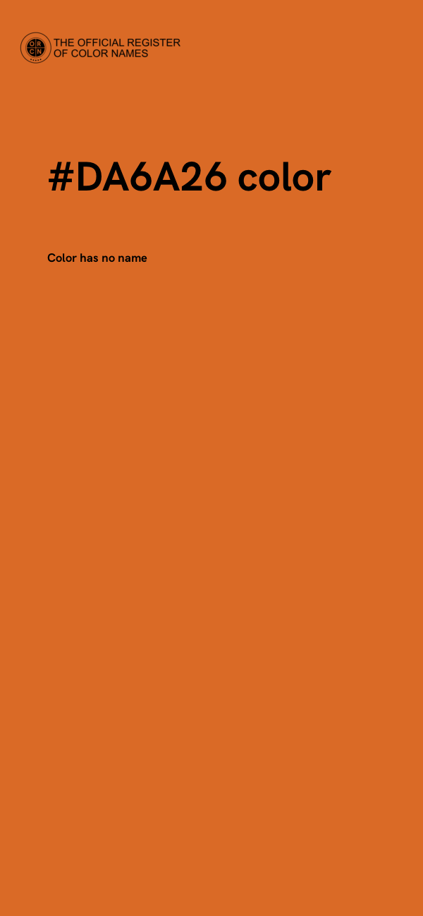 #DA6A26 color image