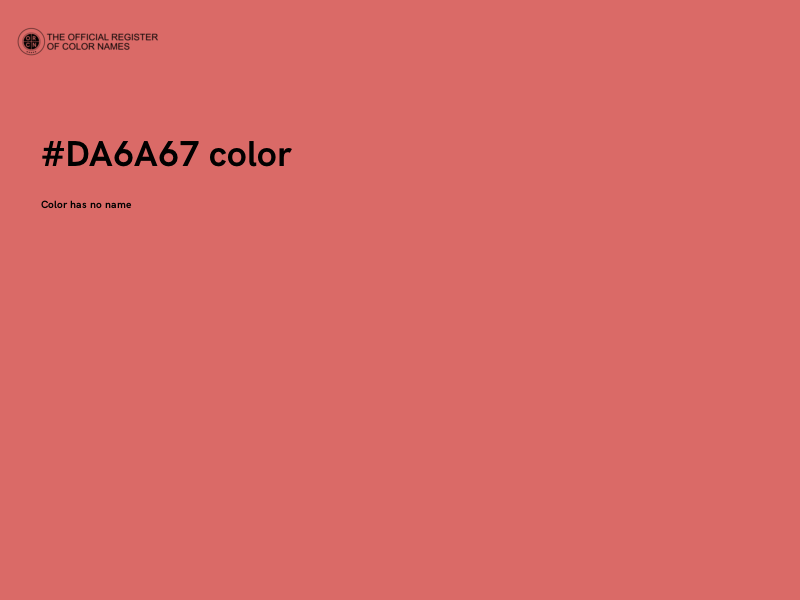#DA6A67 color image