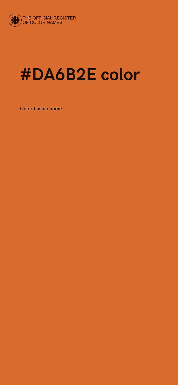 #DA6B2E color image