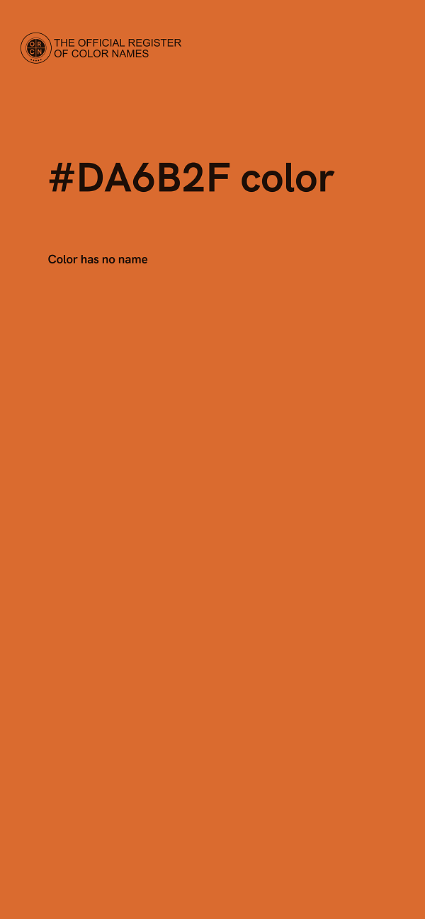 #DA6B2F color image