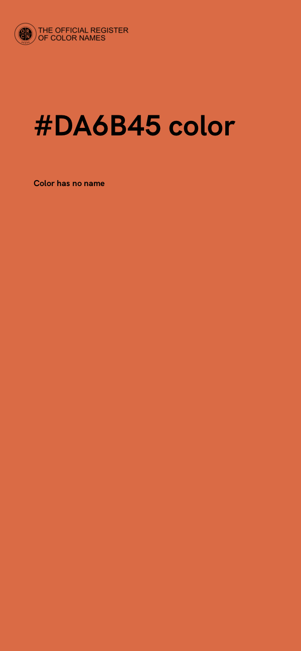 #DA6B45 color image