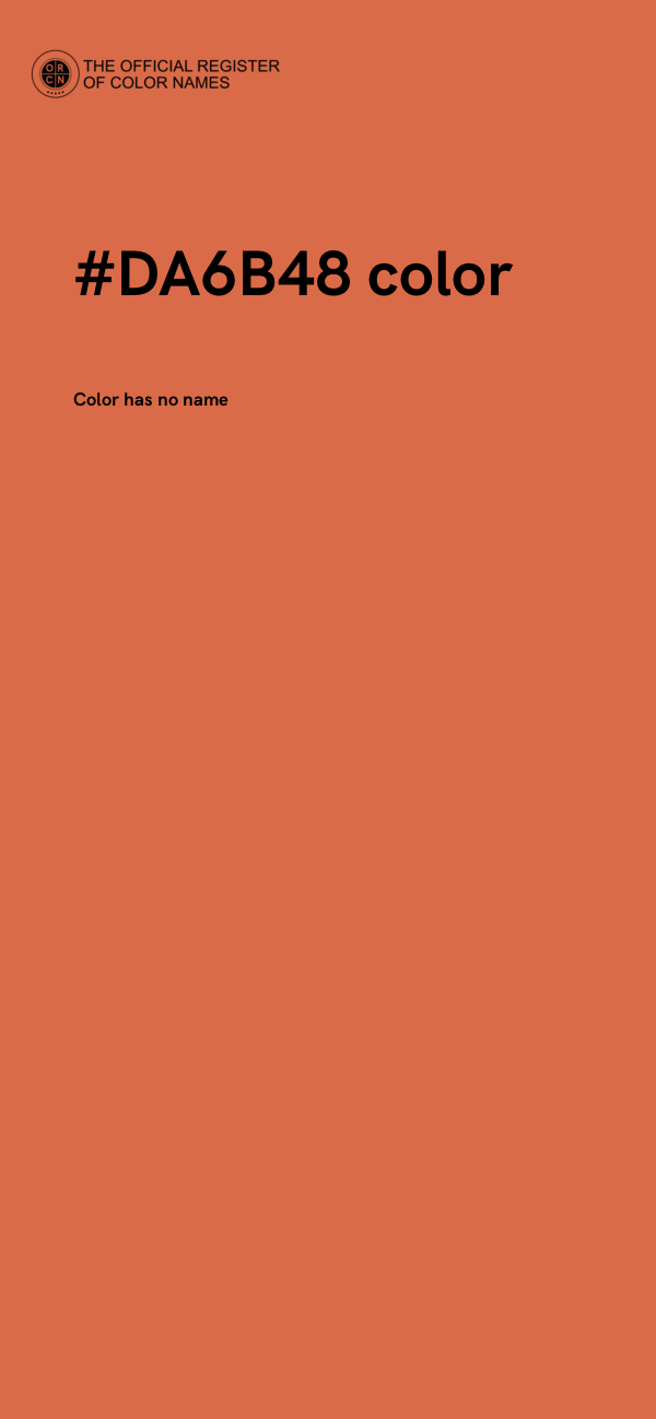 #DA6B48 color image