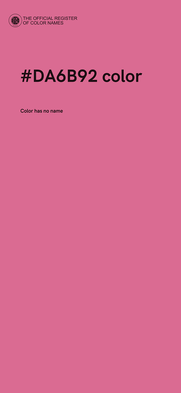 #DA6B92 color image