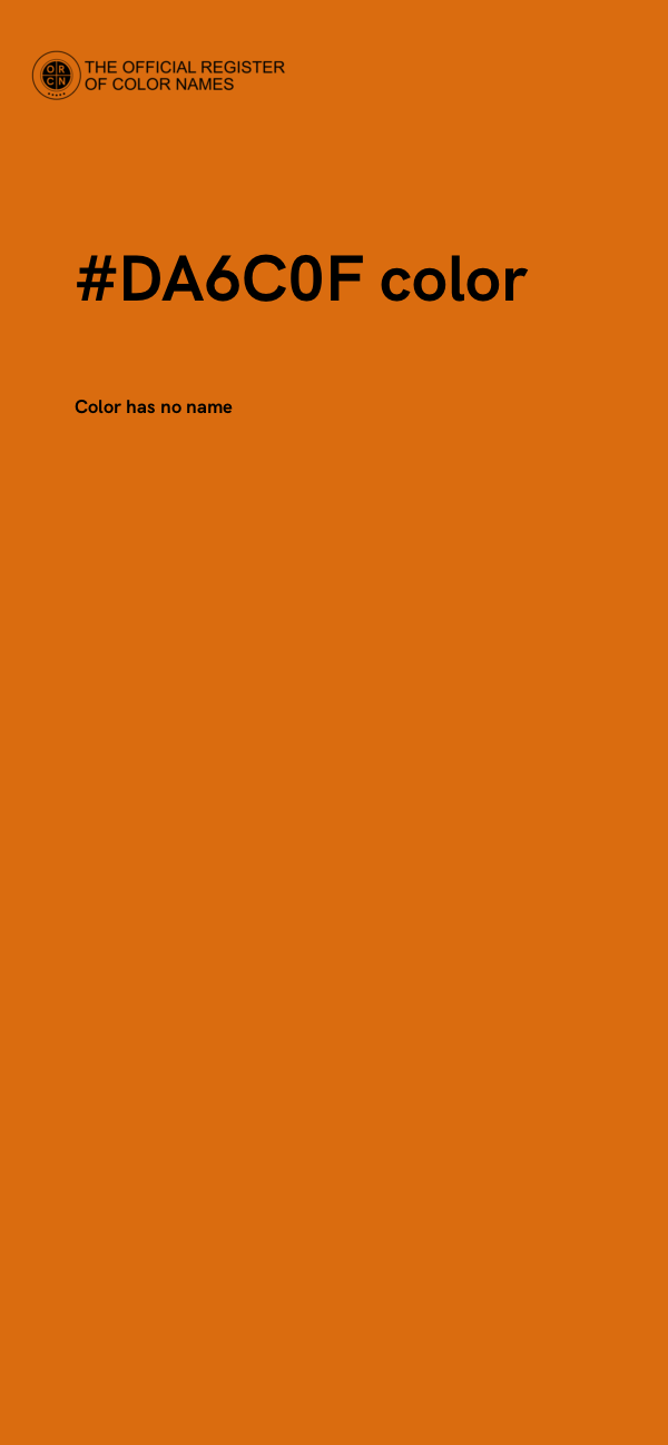 #DA6C0F color image
