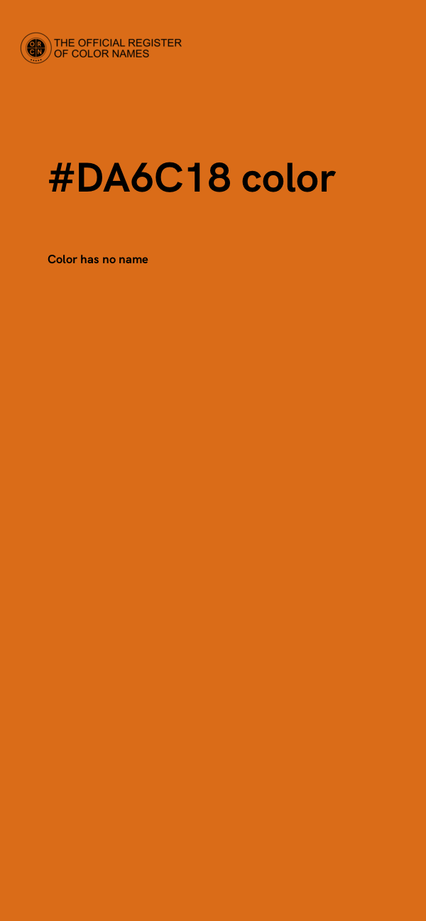 #DA6C18 color image