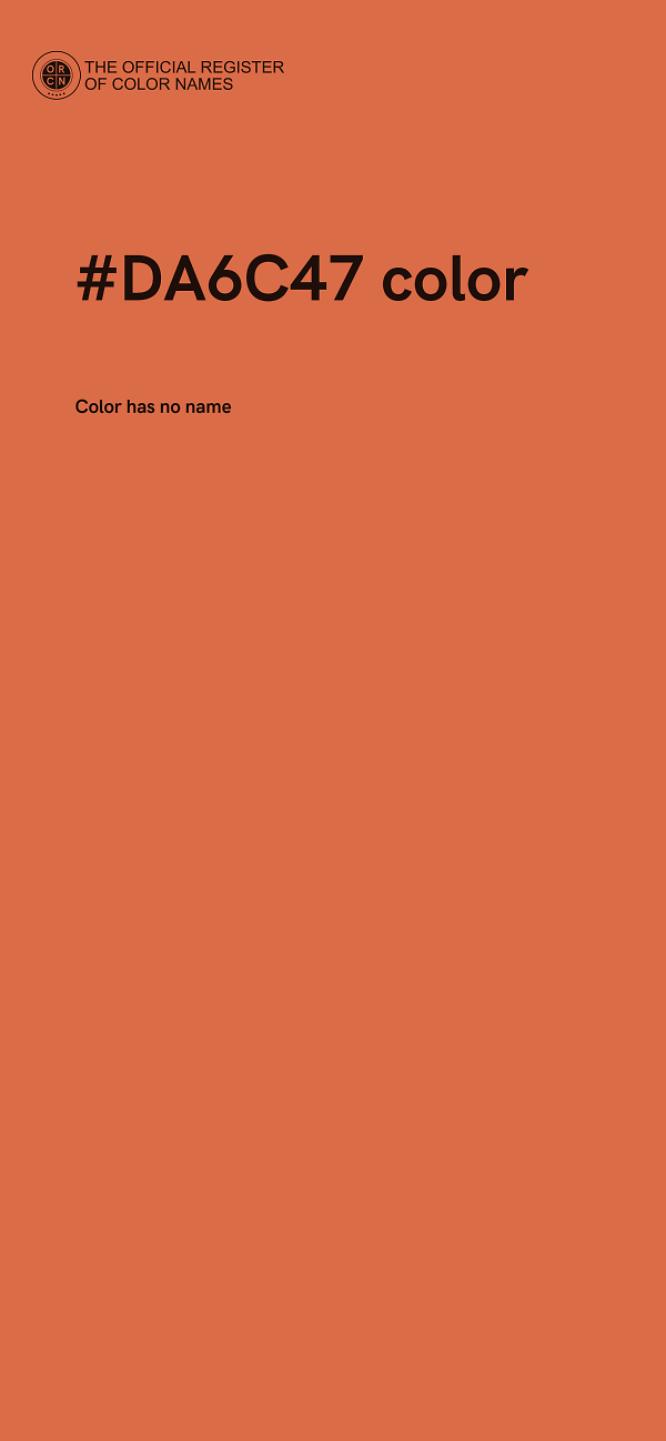 #DA6C47 color image