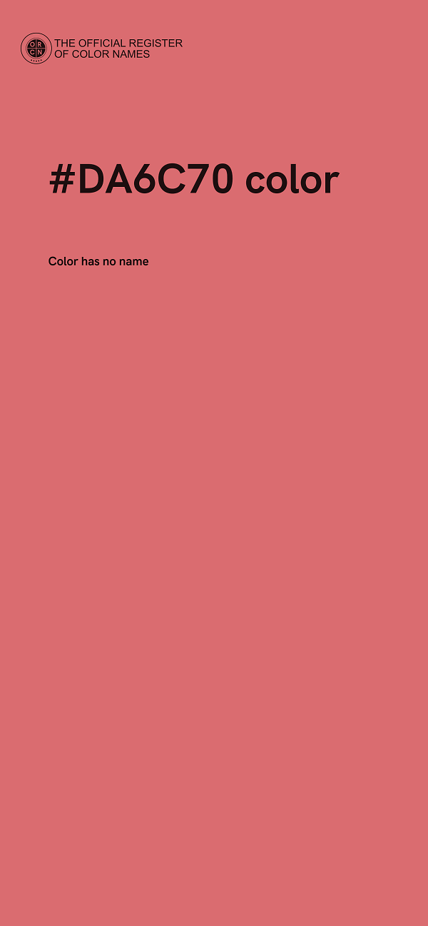 #DA6C70 color image