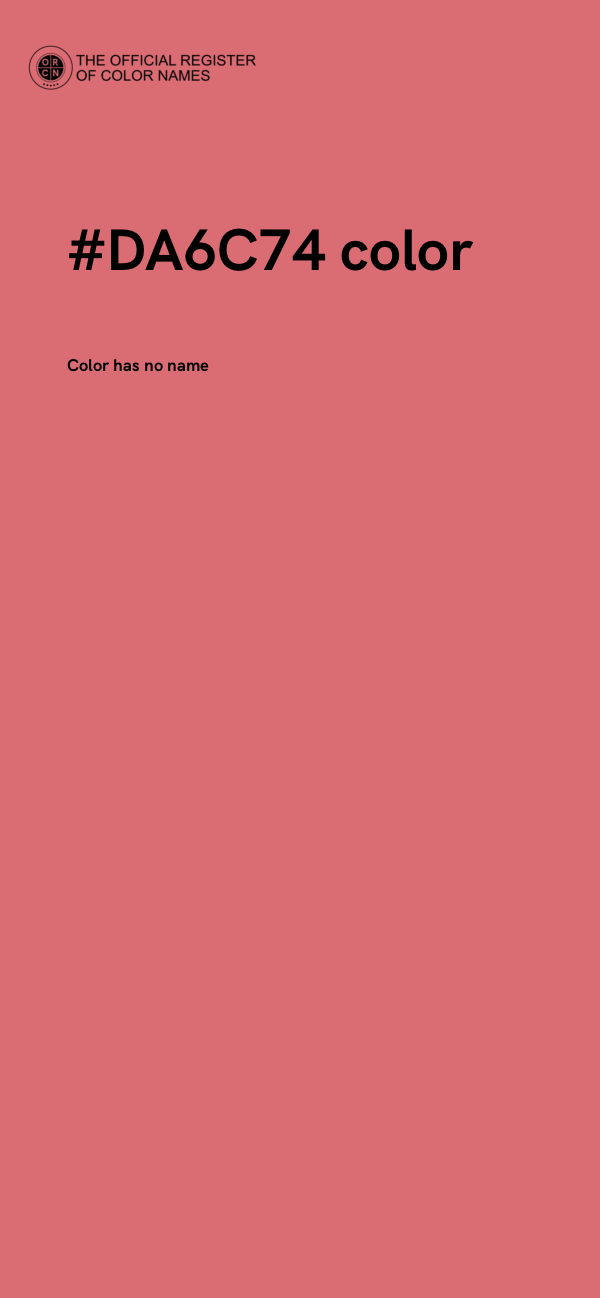 #DA6C74 color image