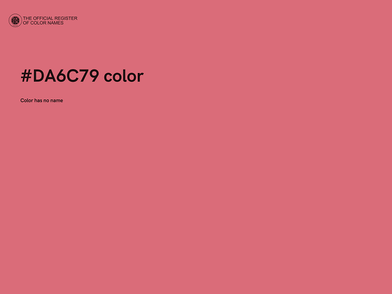 #DA6C79 color image