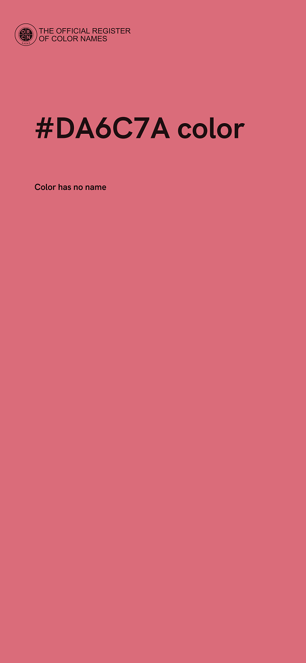 #DA6C7A color image