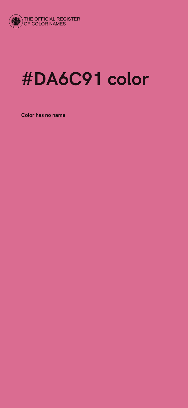 #DA6C91 color image