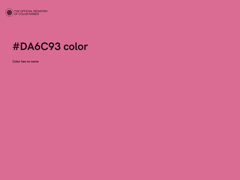 #DA6C93 color image