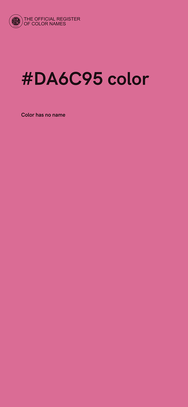 #DA6C95 color image