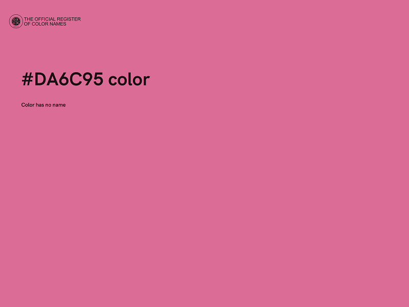 #DA6C95 color image