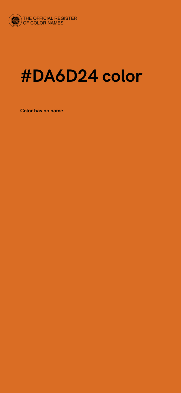 #DA6D24 color image