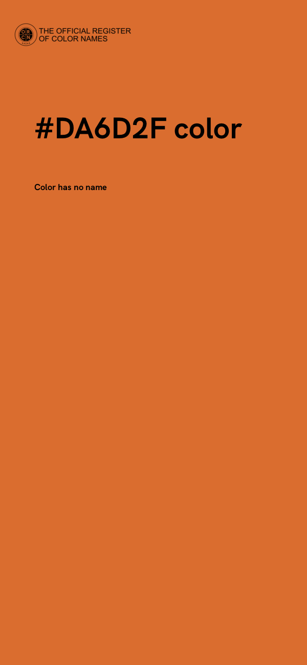 #DA6D2F color image