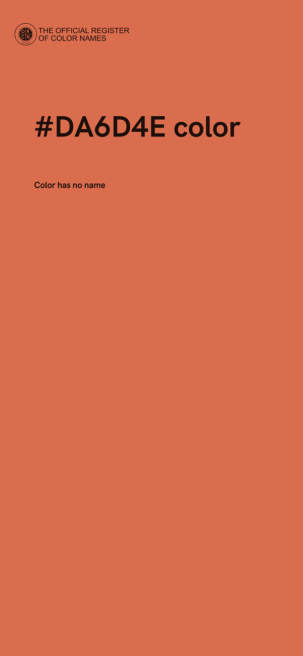 #DA6D4E color image
