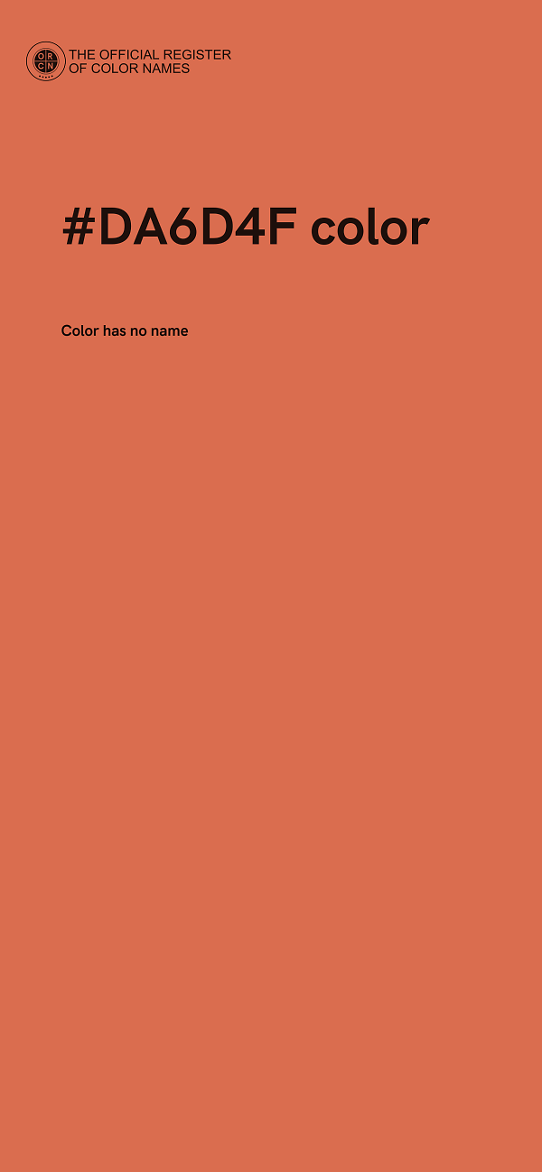 #DA6D4F color image