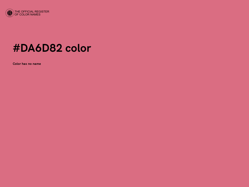 #DA6D82 color image