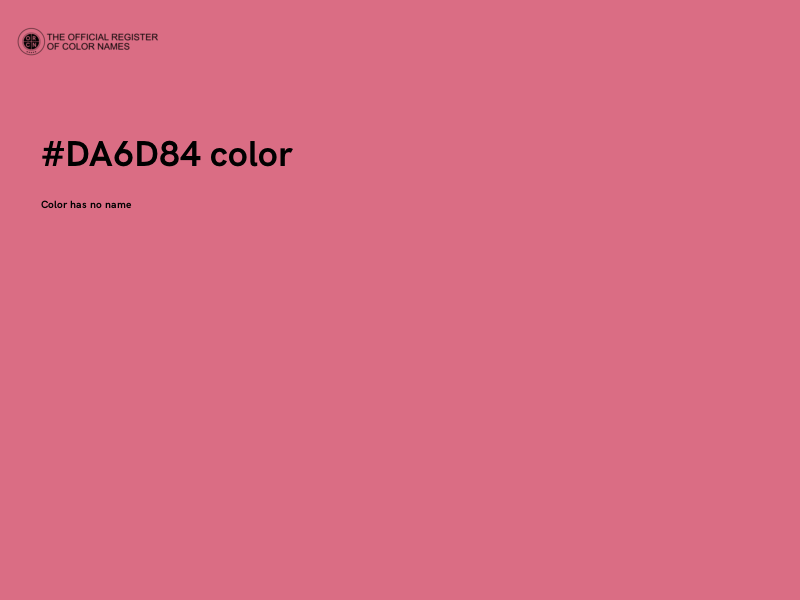 #DA6D84 color image