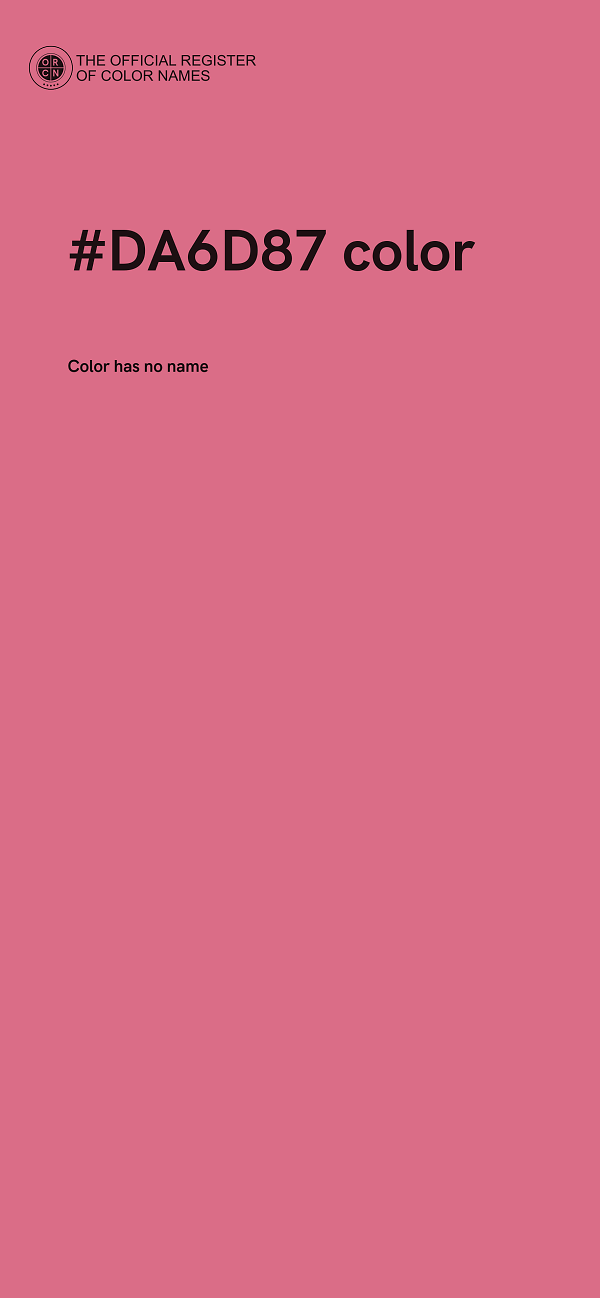 #DA6D87 color image