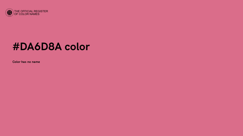 #DA6D8A color image