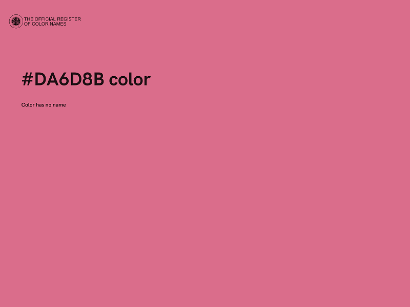 #DA6D8B color image