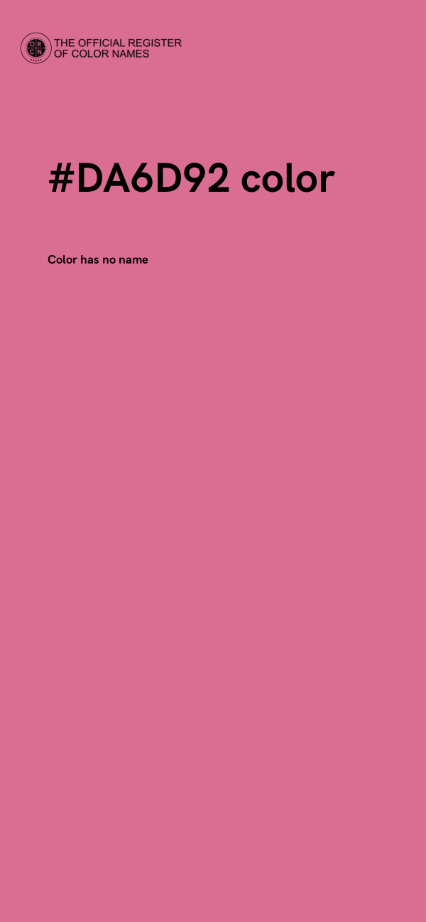 #DA6D92 color image