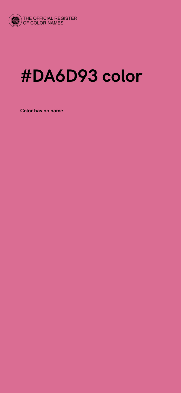 #DA6D93 color image