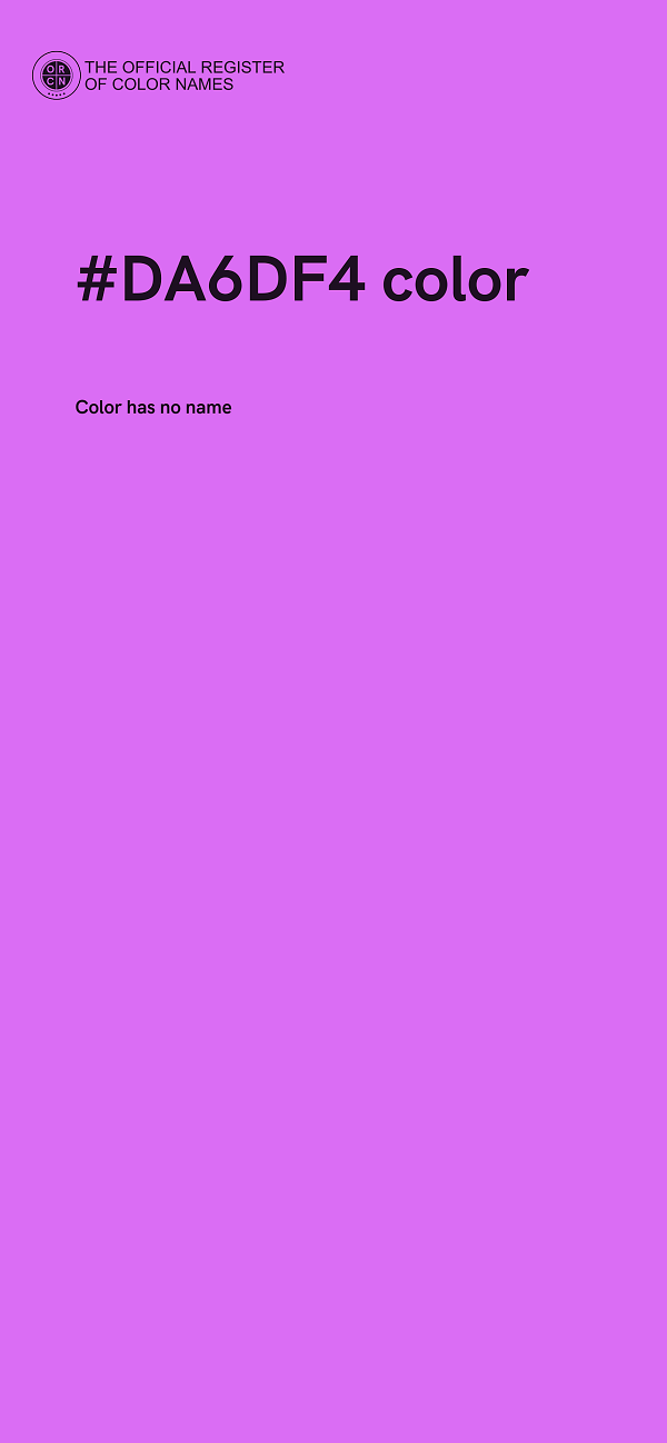 #DA6DF4 color image