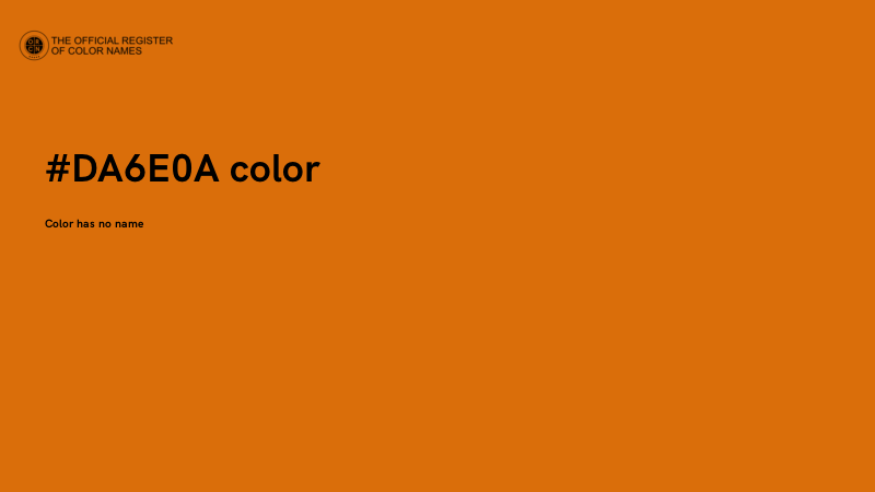 #DA6E0A color image