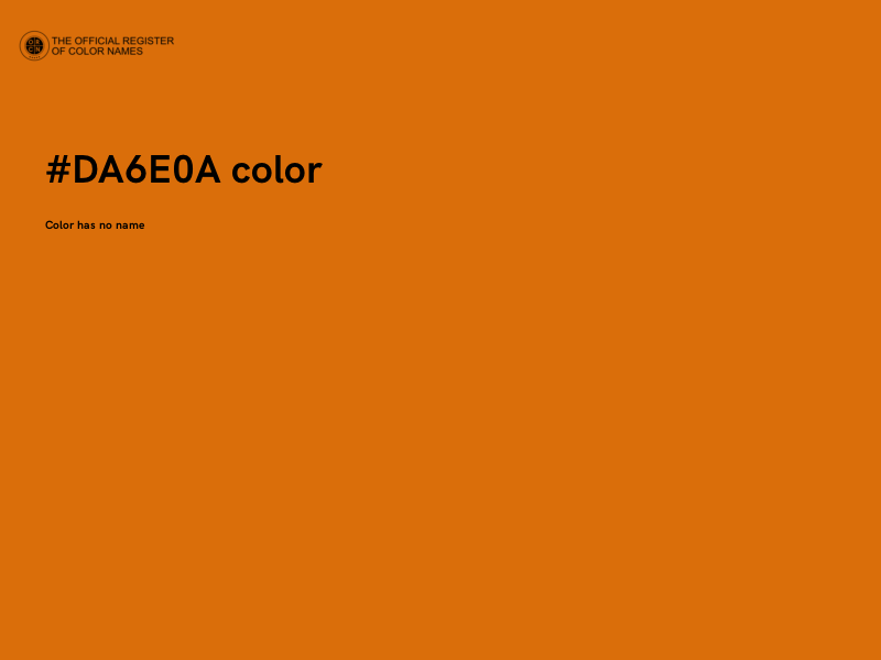 #DA6E0A color image