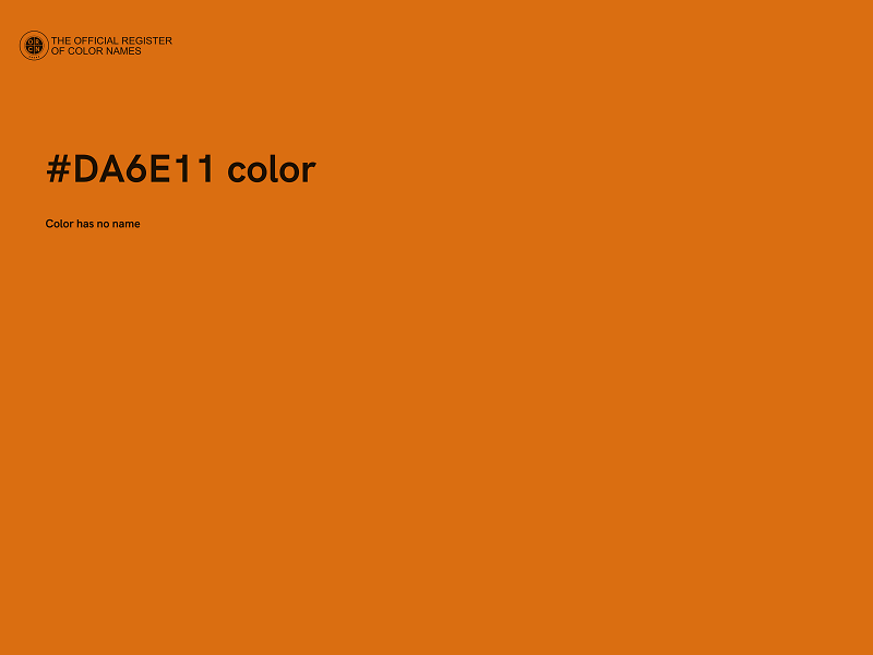 #DA6E11 color image