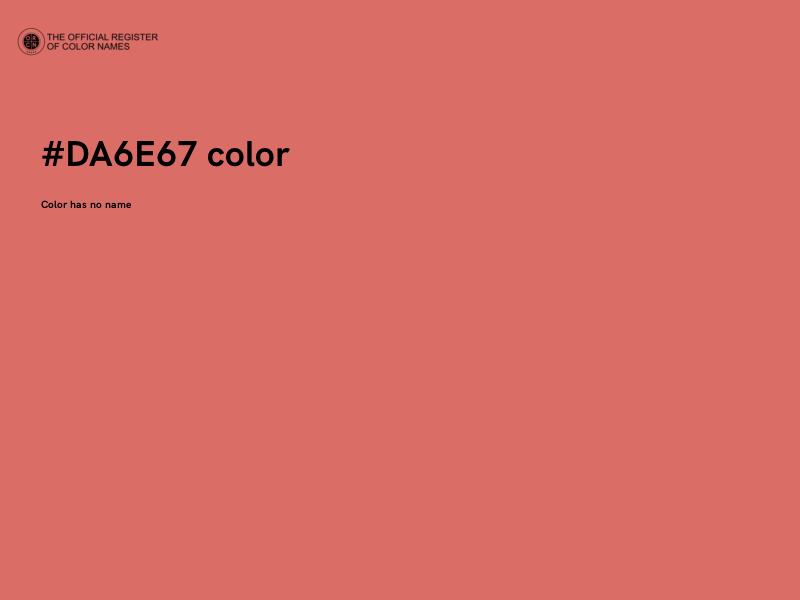 #DA6E67 color image