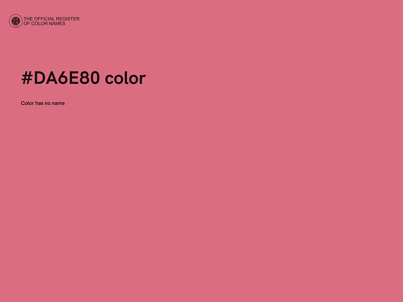 #DA6E80 color image