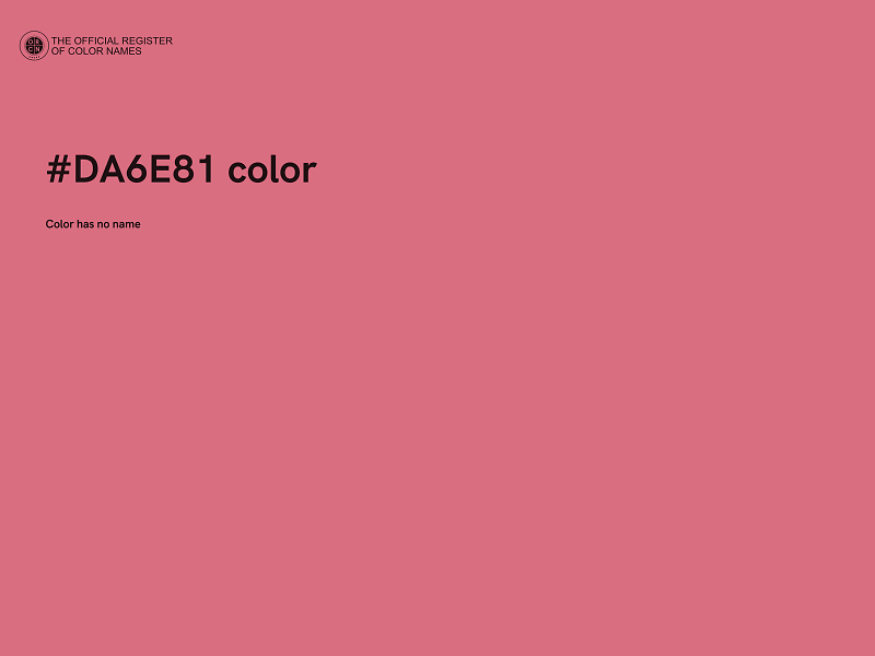 #DA6E81 color image