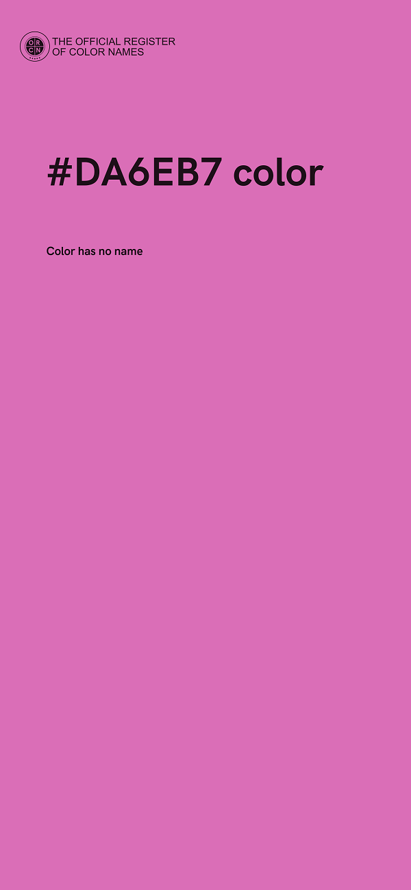 #DA6EB7 color image