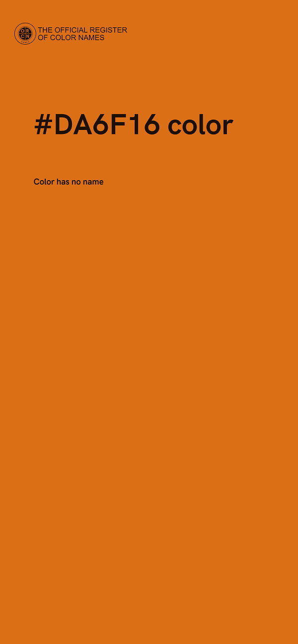#DA6F16 color image