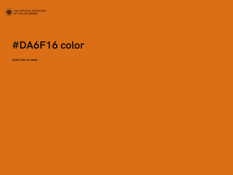 #DA6F16 color image