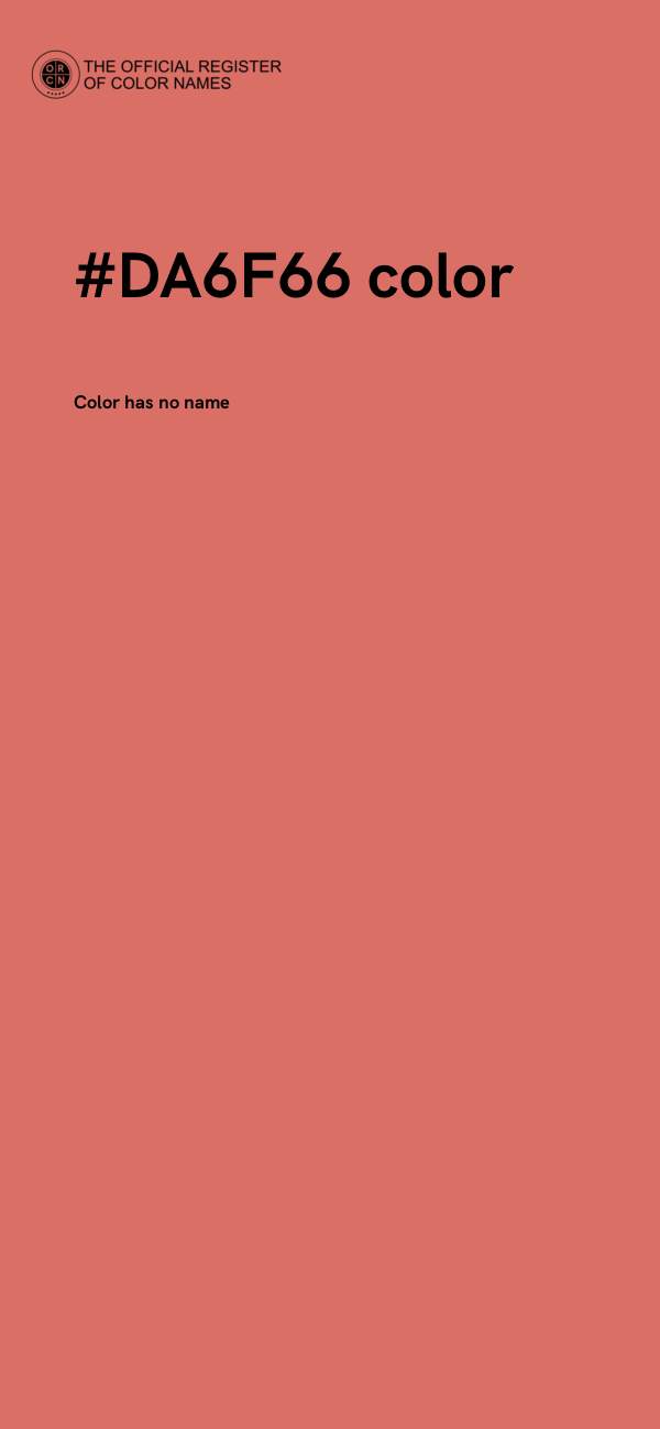 #DA6F66 color image