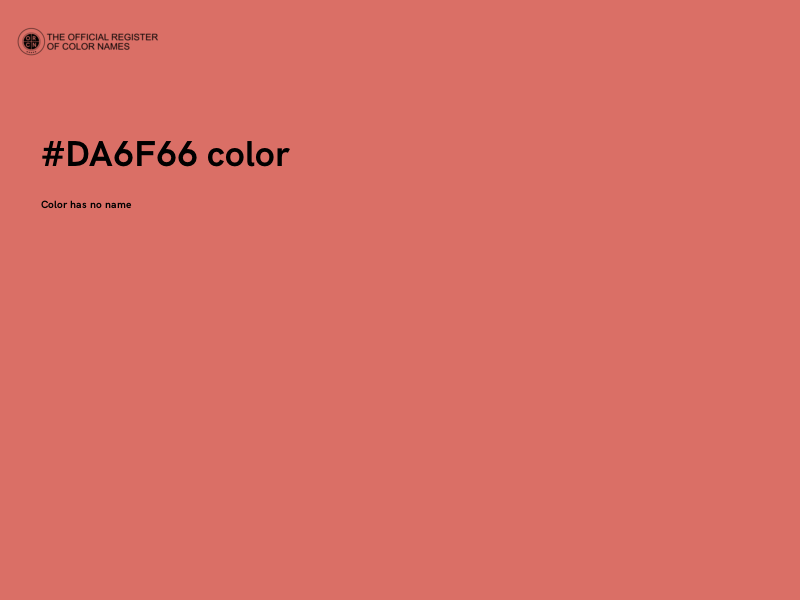 #DA6F66 color image