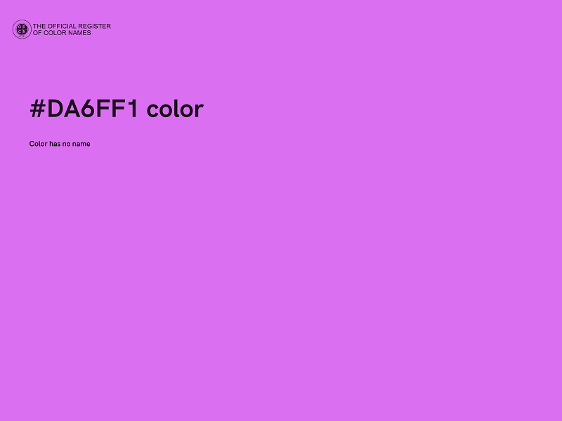 #DA6FF1 color image